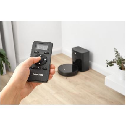 Sencor - 2-in-1 robotstofzuiger met dweil, 16 W/2600 mAh, Wi-Fi, zwart + afstandsbediening
