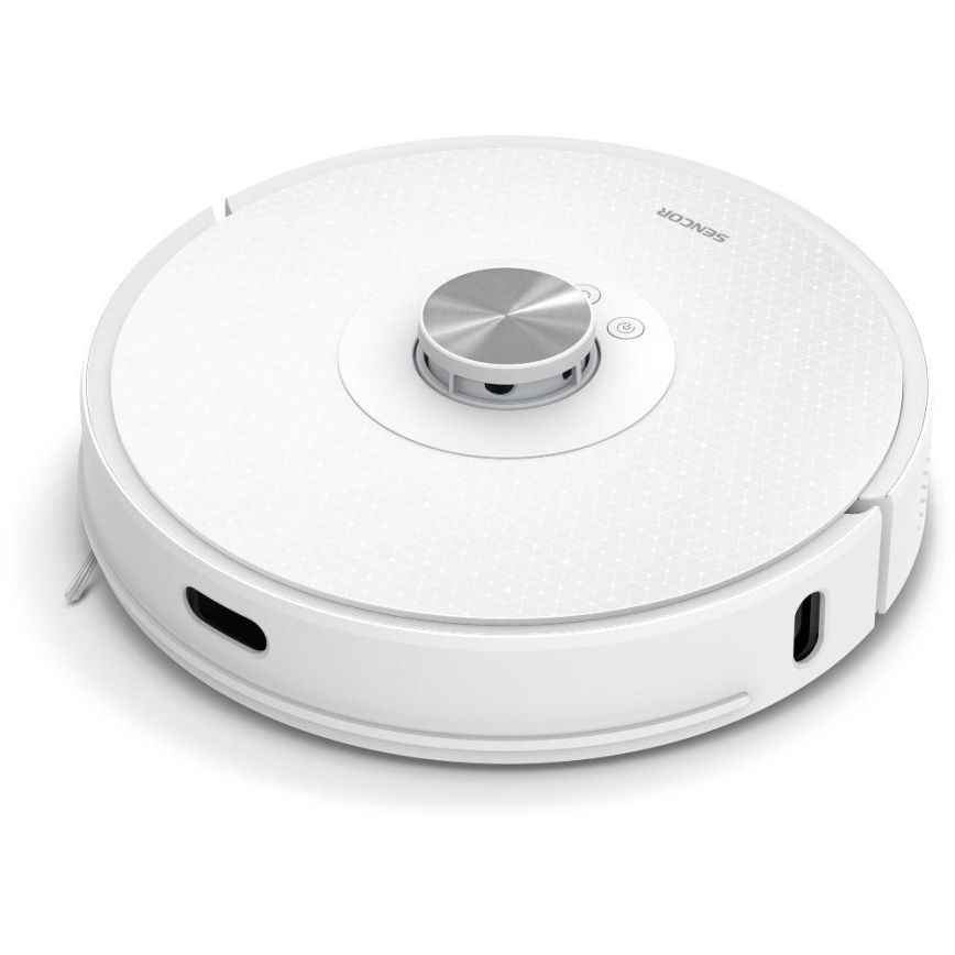 Sencor - 2-in-1 robotstofzuiger met dweilfunctie 50W/5000 mAh Wi-Fi wit + afstandsbediening