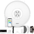 Sencor - 2-in-1 robotstofzuiger met dweilfunctie 50W/5000 mAh Wi-Fi wit + afstandsbediening