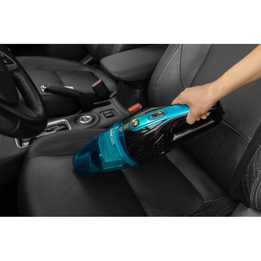 Sencor - Aspirateur à manche 2en1 80W/14,4V 2200 mAh noir/bleu