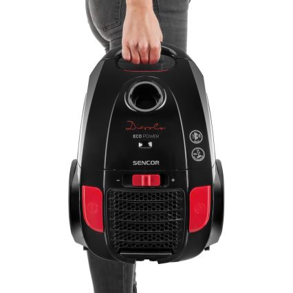 Sencor - Aspirateur avec sac 3 l 700W/230V noir/rouge