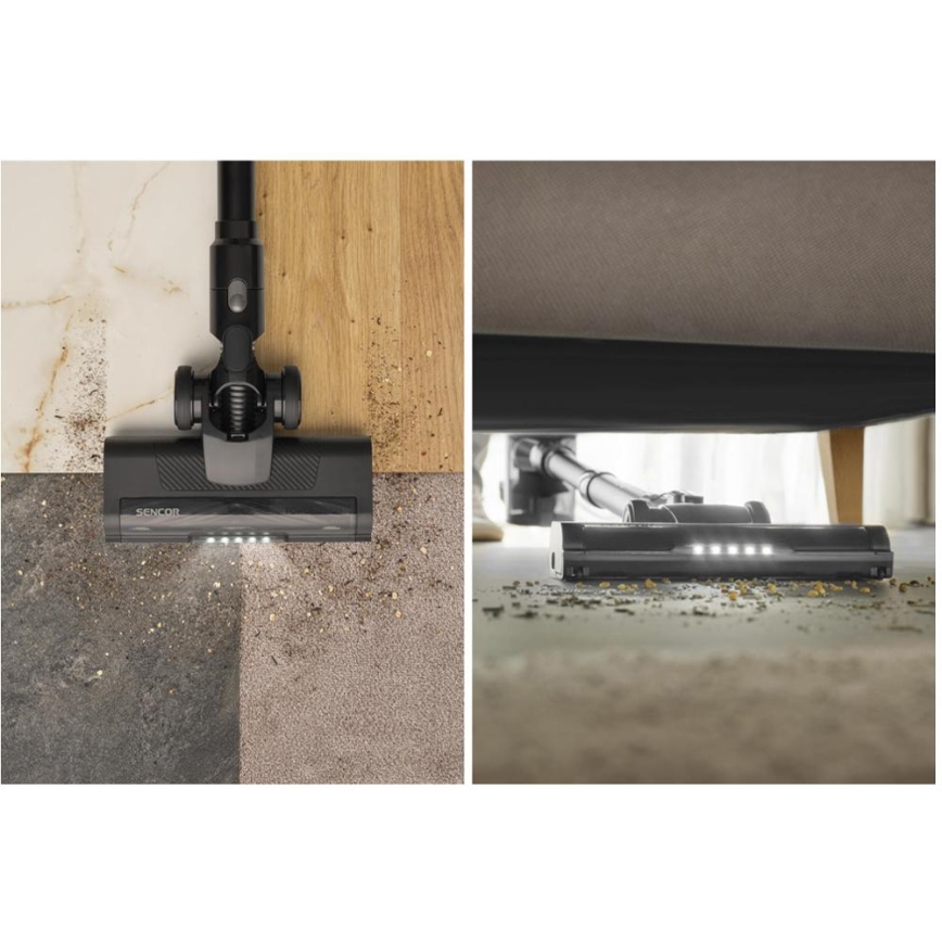 Sencor - Aspirateur balai sans fil 2 en 1 200 W / 2600 mAh noir