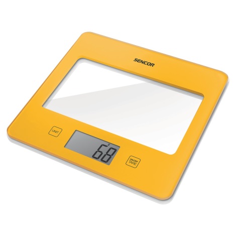 Sencor - Balance de cuisine numérique 1xCR2032 jaune
