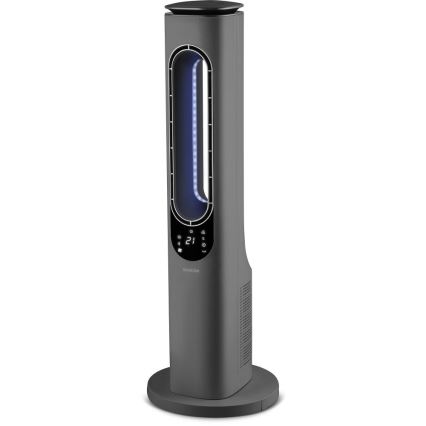 Sencor - Bladloze keramische torenventilator 1200/2000W/230V antraciet + afstandsbediening