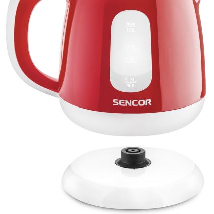 Sencor - Bouilloire 1 l 1100W/230V rouge