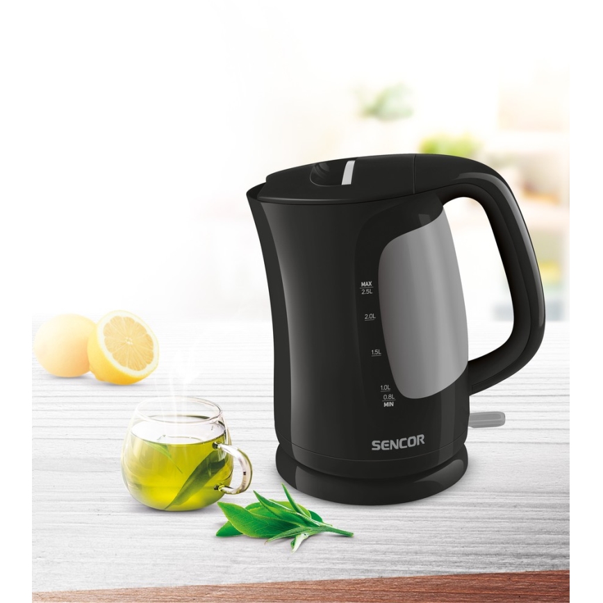 Sencor - Bouilloire 2,5 l 2200W/230V noire
