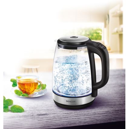 Sencor - Bouilloire à thermorégulation avec rétro-éclairage LED 2 l 2200W/230V