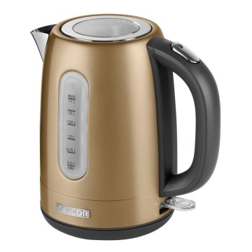 Sencor - Bouilloire électrique rapide 1,7 l, 2150 W/230 V, dorée