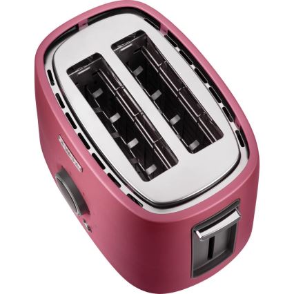 Sencor - Broodrooster met 2 sleuven en opwarmrek 1000W/230V roze