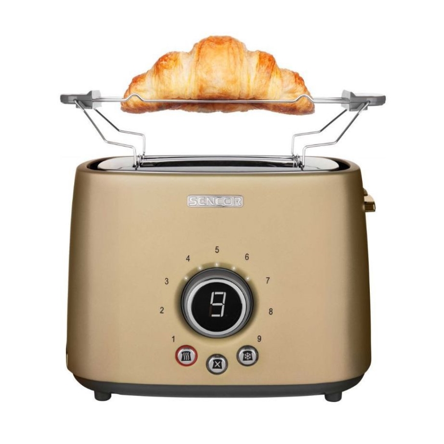 Sencor - Broodrooster met twee gaten en verwarm element 1000W/230V beige