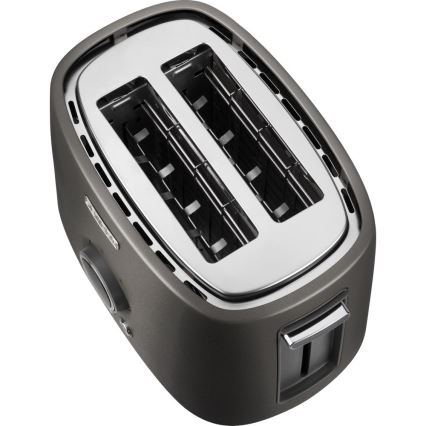 Sencor - Broodrooster met twee sleuven en opwarmrek 1000 W/230 V antraciet