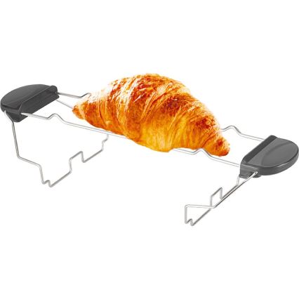 Sencor - Broodrooster met twee sleuven en opwarmrek 1000 W/230 V antraciet