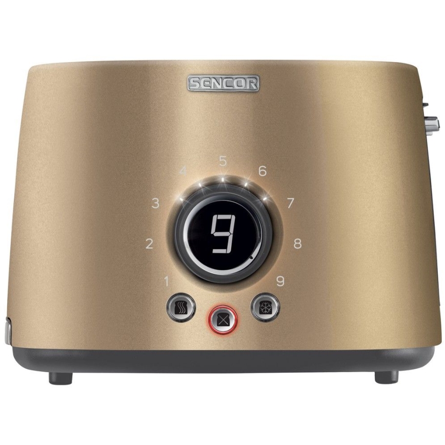 Sencor - Broodrooster met twee sleuven en opwarmrek 1000W/230V beige