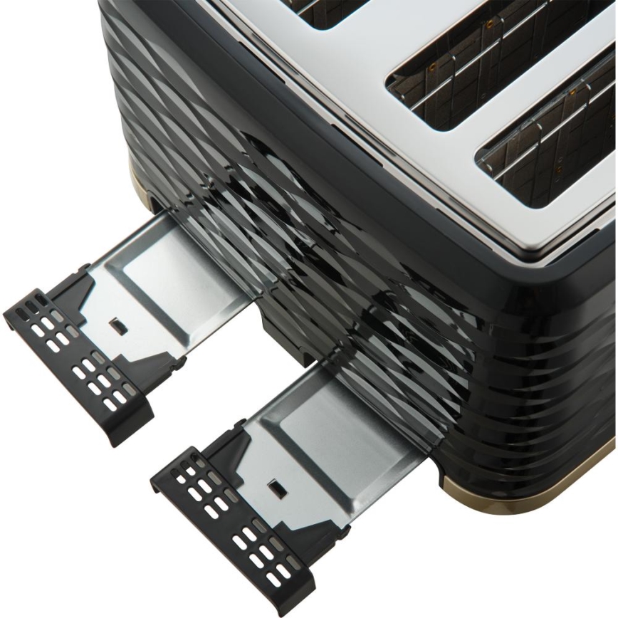 Sencor - Broodrooster met vier sleuven 1600W/230V zwart/beige