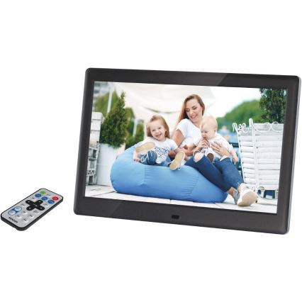 Sencor - Cadre photo numérique 10,1 avec haut-parleur 230V noir + télécommande