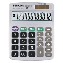 Sencor - Calculatrice de bureau 1xLR44 argentée