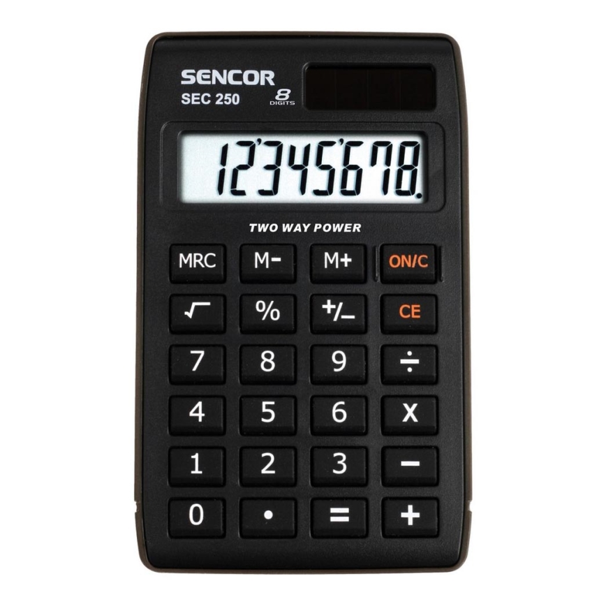 Sencor - Calculatrice de poche 1xLR1130 noire