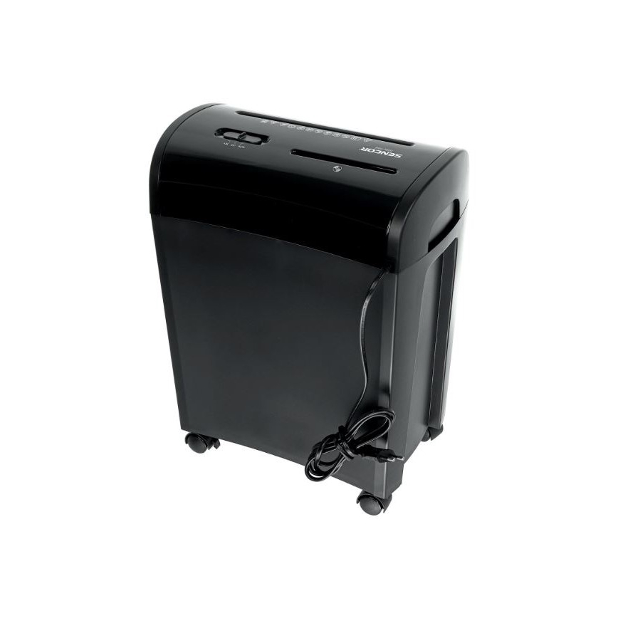 Sencor - CD en Papierversnipperaar A4 inhoud 14 l 230V zwart