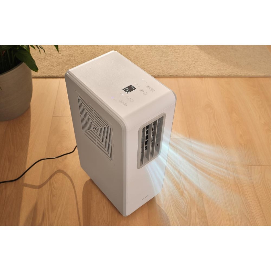 Sencor - Climatiseur mobile 4 en 1 200W/230V 1800 BTU blanc + télécommande