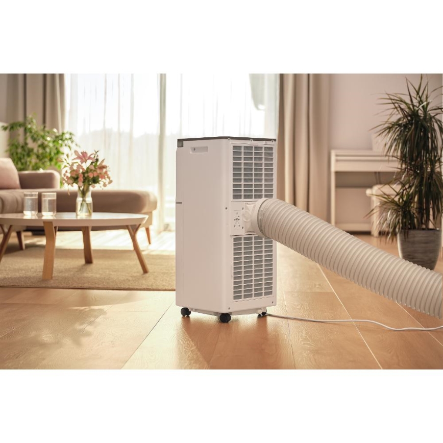 Sencor - Climatiseur mobile intelligent 3 en 1 avec tous les accessoires inclus 1020W/230V 10000 BTU Wi-Fi blanc + télécommande