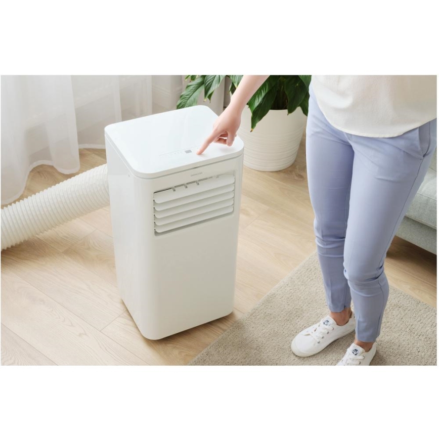 Sencor - Climatiseur mobile intelligent 3 en 1, livré avec tous les accessoires, 760 W/230 V, 7000 BTU, Wi-Fi + télécommande