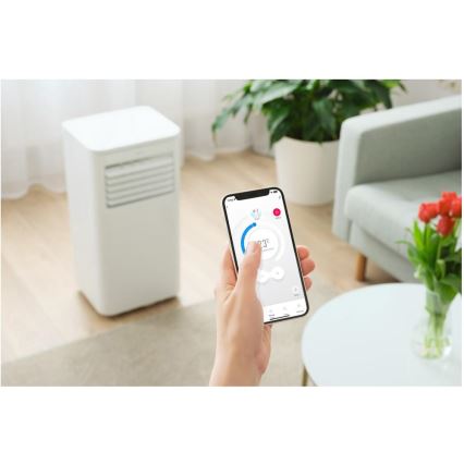 Sencor - Climatiseur mobile intelligent 3 en 1, livré avec tous les accessoires, 760 W/230 V, 7000 BTU, Wi-Fi + télécommande