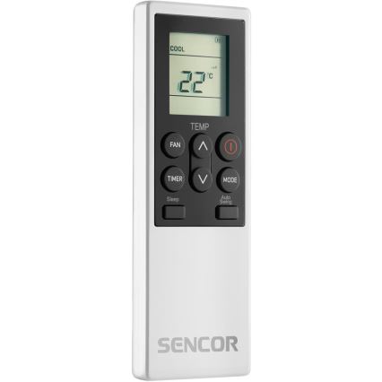 Sencor - Climatiseur mobile intelligent 4 en 1, livré avec kit d'accessoires complet, 1700 W / 230 V, 12 000 BTU, Wi-Fi, blanc + télécommande