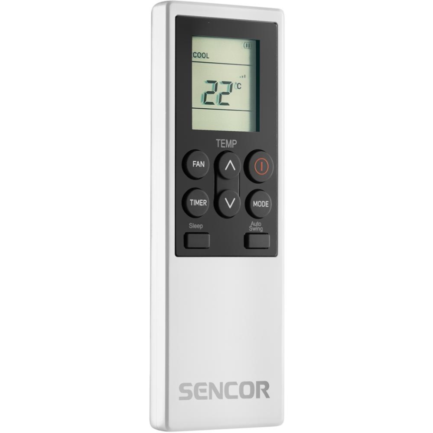 Sencor - Climatiseur mobile intelligent 4 en 1, livré avec kit d'accessoires complet, 1700 W / 230 V, 12 000 BTU, Wi-Fi, blanc + télécommande