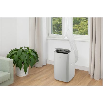 Sencor - Climatiseur mobile intelligent 5 en 1 livré avec tous les accessoires 733W/230V 9000 BTU Wi-Fi blanc + télécommande