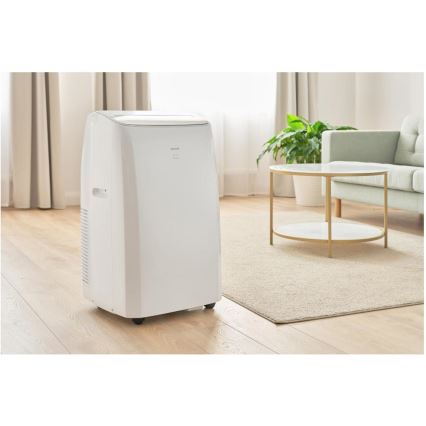Sencor - Climatiseur mobile intelligent 5 en 1 livré avec tous les accessoires 733W/230V 9000 BTU Wi-Fi blanc + télécommande