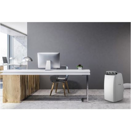 Sencor - Climatiseur mobile intelligent 5 en 1 livré avec tous les accessoires 733W/230V 9000 BTU Wi-Fi blanc + télécommande