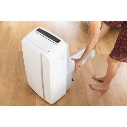 Sencor - Climatiseur portable connecté 3en1 avec accessoires complets 1450W/230V 12000 BTU Wi-Fi blanc + Télécommande
