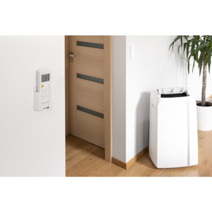 Sencor - Climatiseur portable connecté 3en1 avec accessoires complets 1450W/230V 12000 BTU Wi-Fi blanc + Télécommande