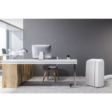Sencor - Climatiseur portable connecté 3en1 avec accessoires complets 1450W/230V 12000 BTU Wi-Fi blanc + Télécommande