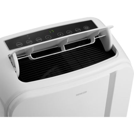 Sencor - Climatiseur portable connecté 3en1 avec accessoires complets 1450W/230V 12000 BTU Wi-Fi blanc + Télécommande