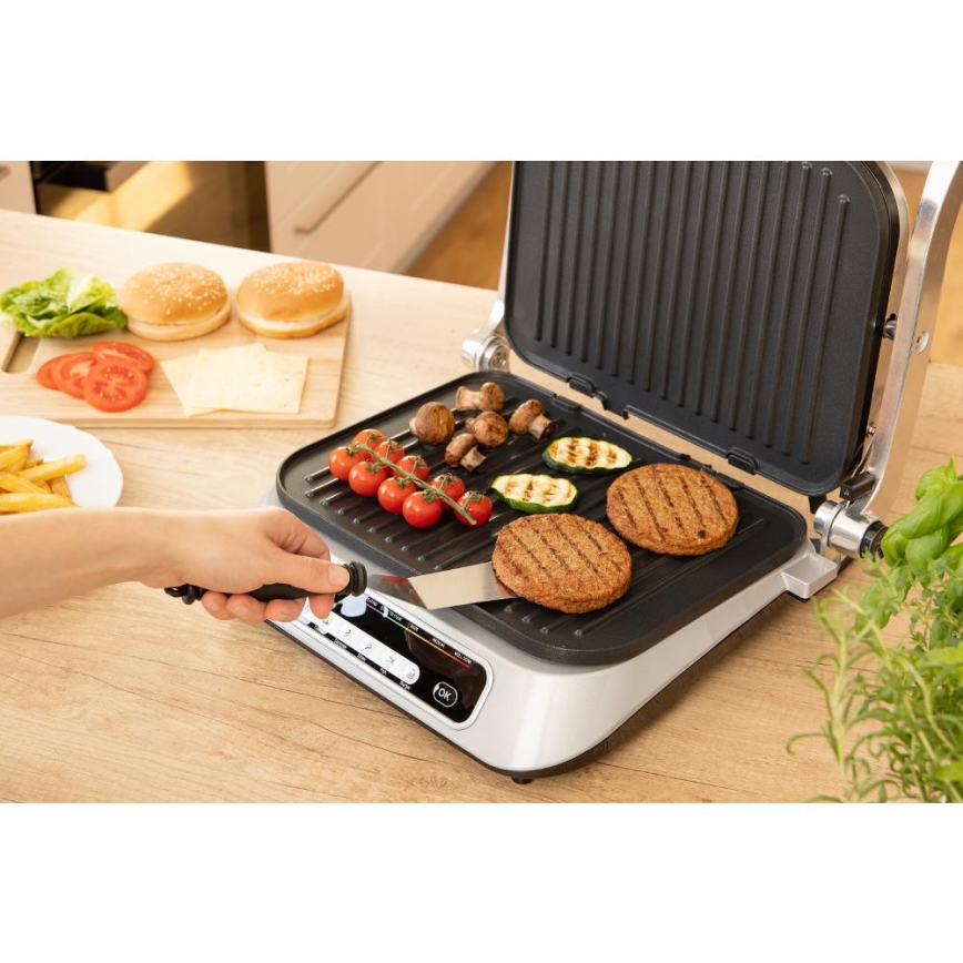 Sencor - Contactgrill 2100W/230V mat chroom