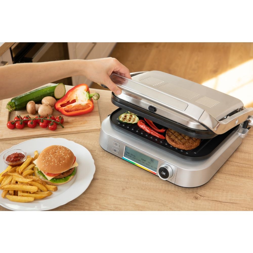 Sencor - Contactgrill 2100W/230V mat chroom