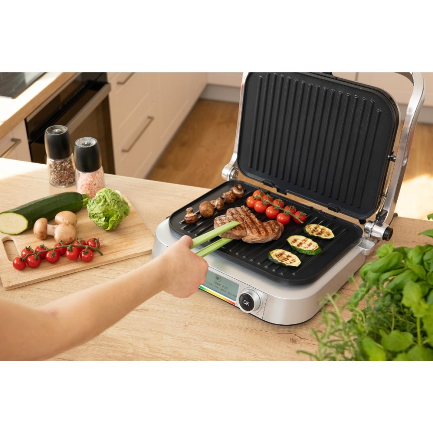 Sencor - Contactgrill 2100W/230V mat chroom