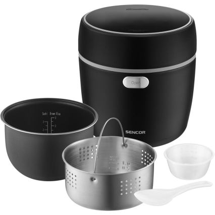 Sencor - Cuiseur à riz 350 W/230 V 0,6 l noir