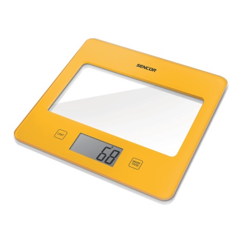 Sencor - Digitale keukenweegschaal 1xCR2032 geel