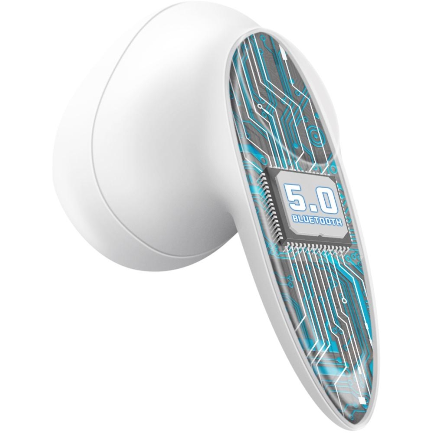 Sencor - Draadloos earphones 230 mAh + 2x 25 mAh IPX4 wit