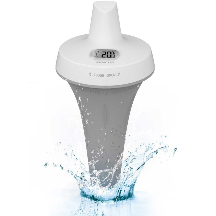 Sencor - Draadloze drijvende zwembadsensor 2xAA IPX7