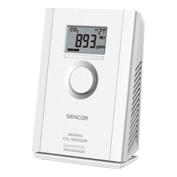 Sencor - Draadloze koolstofdioxidesensor 5V/3xAA 2000 mAh