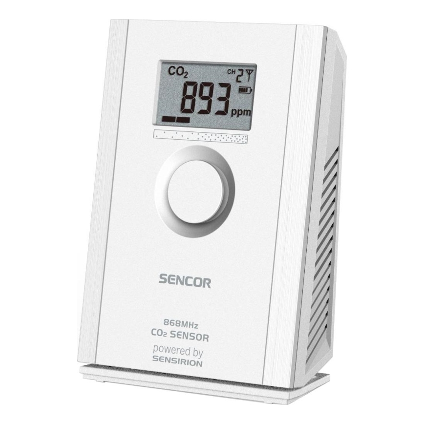 Sencor - Draadloze koolstofdioxidesensor 5V/3xAA 2000 mAh