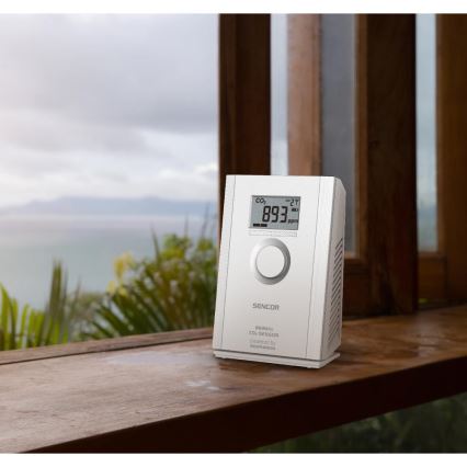 Sencor - Draadloze koolstofdioxidesensor 5V/3xAA 2000 mAh