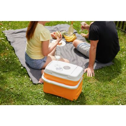 Sencor - Draagbare autokoelkast 22 l 45W/12V oranje/wit