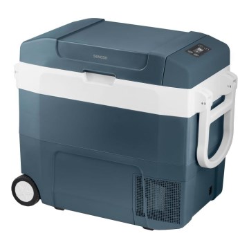 Sencor - Draagbare compressor-autokoelbox 55 l 70W/12V/230V blauw/wit