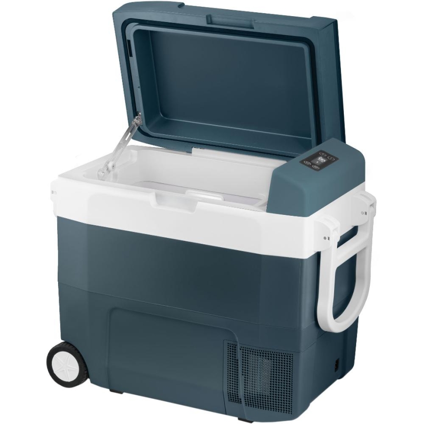 Sencor - Draagbare compressor-autokoelbox 55 l 70W/12V/230V blauw/wit