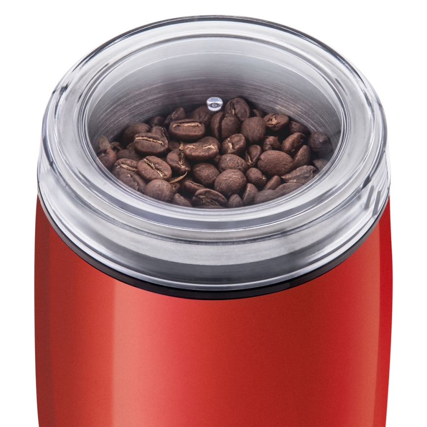 Sencor - Elektrische koffiebonenmolen 60 g 150W/230V rood/mat chroom