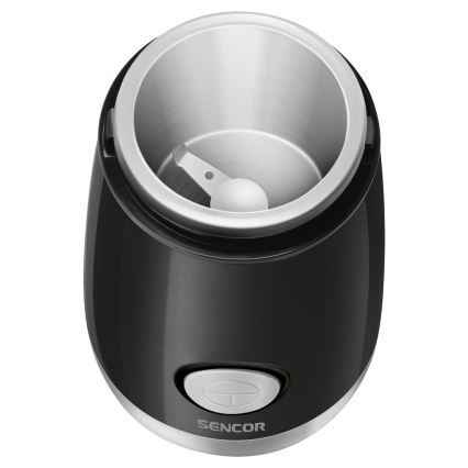 Sencor - Elektrische koffiebonenmolen 60 g 150W/230V zwart/mat chroom
